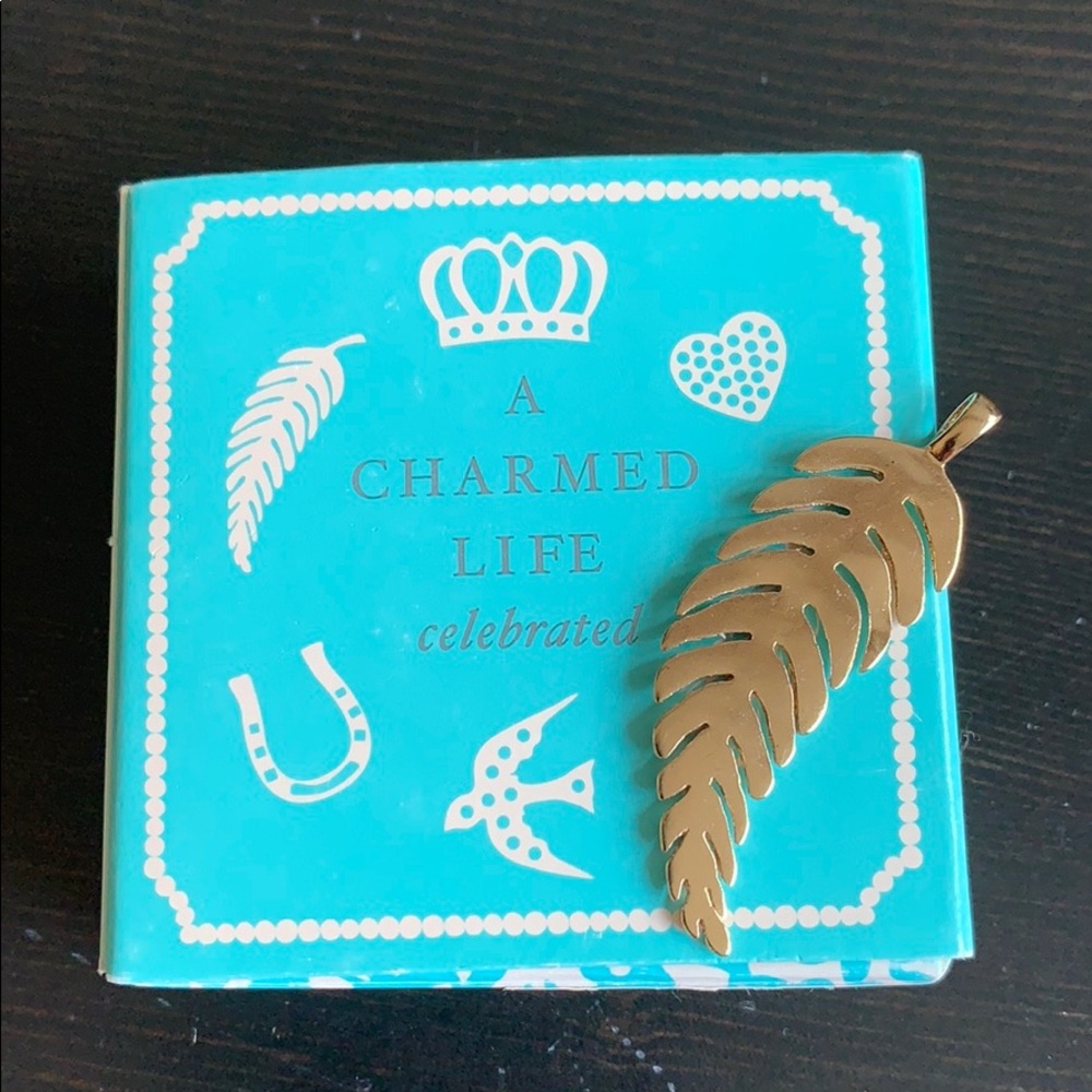 NIB Stella & dot feather charm